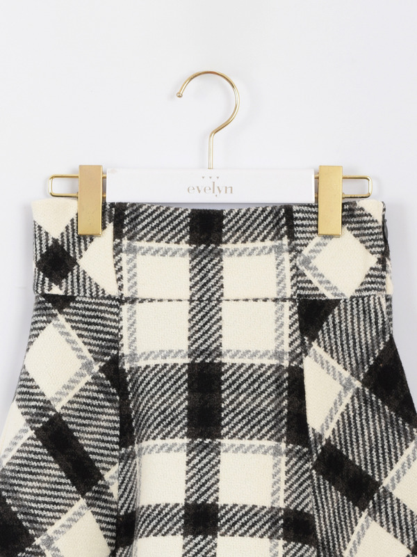 チェックボックスミニスカート 詳細画像 オフホワイト 11