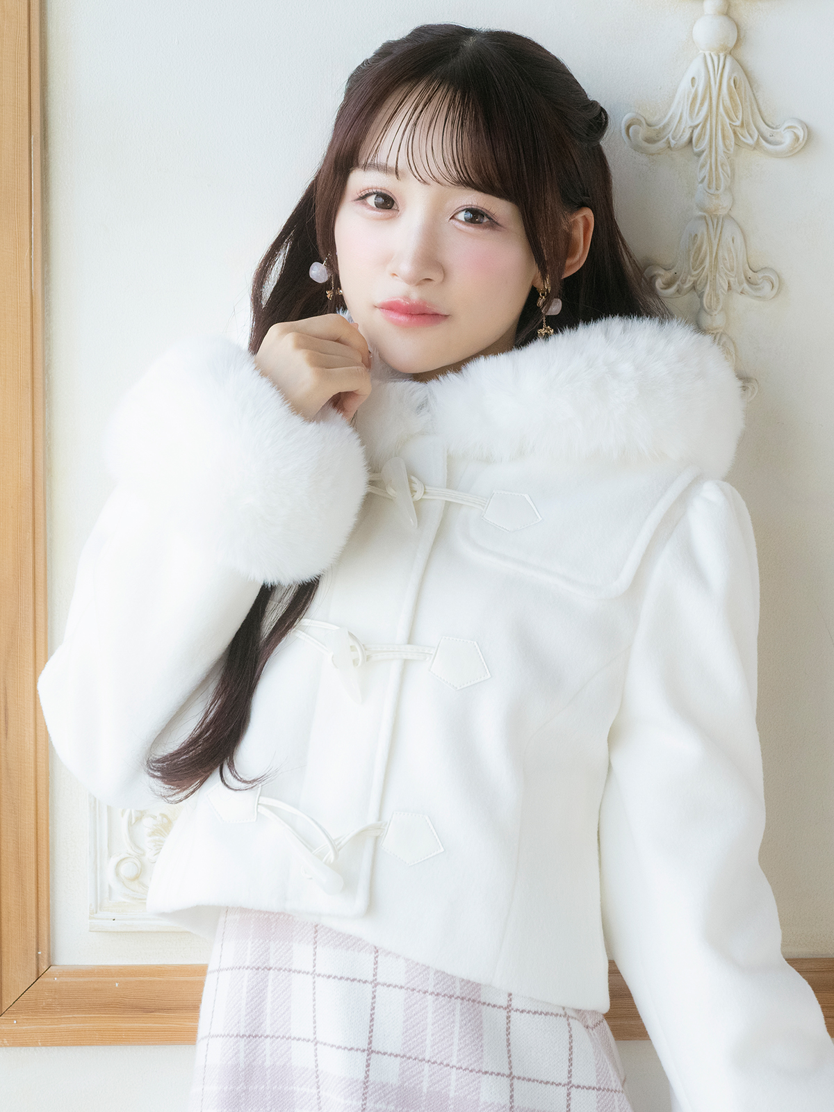evelyn エブリン リボンファーショートダウン ♡美品クリーニング済♡ evelyn リボンファーショートダウン