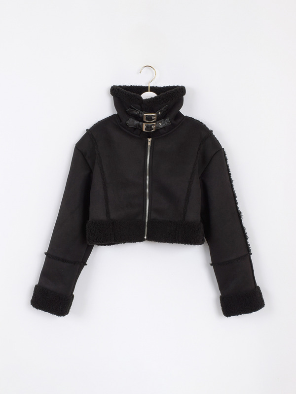 ムートンショートコート 詳細画像 ブラック 1