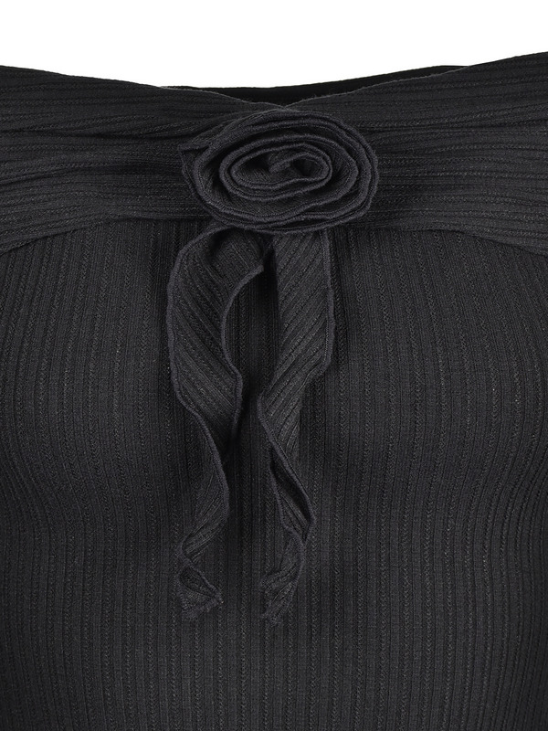 Rose Off Shoulder Docking Onepiece 詳細画像 ブラック 11