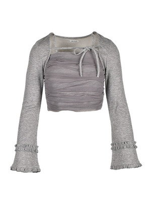 Bust Gather Tulle Tops