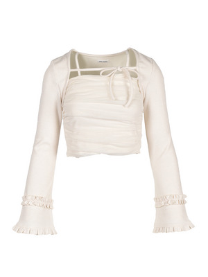 Bust Gather Tulle Tops