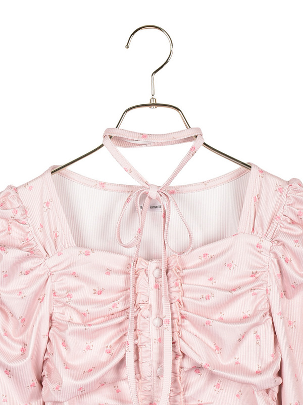 Flower Gather Fit Tops 詳細画像 グレイ 11