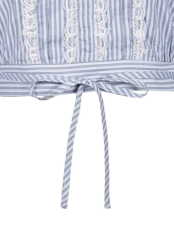Ruffle Cropped Collar Blouse 詳細画像 オフホワイト 11