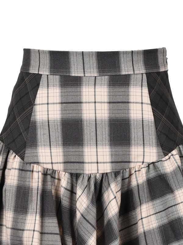 Check Gather Mini Skirt 詳細画像 ブラウンチェック 11