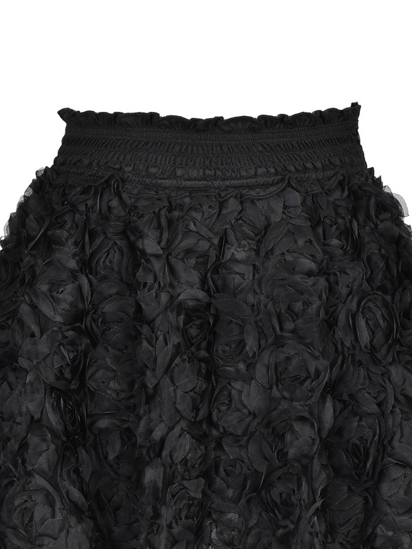 Rose Tulle Mini Skirt 詳細画像 ブラック 11