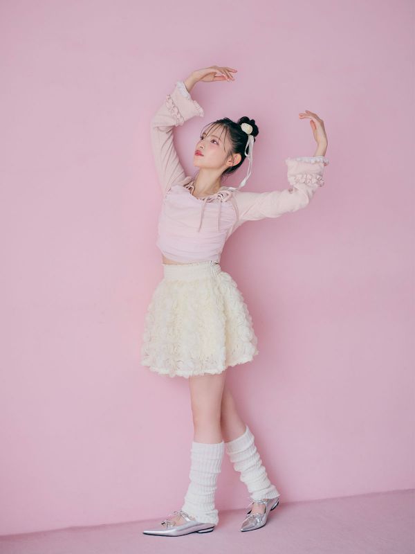 Rose Tulle Mini Skirt 詳細画像 ブラック 11