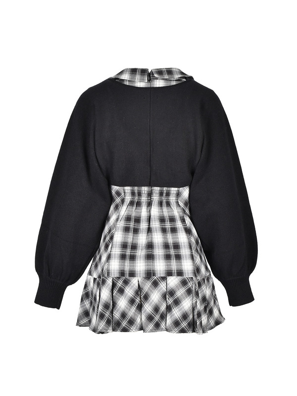 Check Pleat Onepiece Bolero 詳細画像 ブラック 11