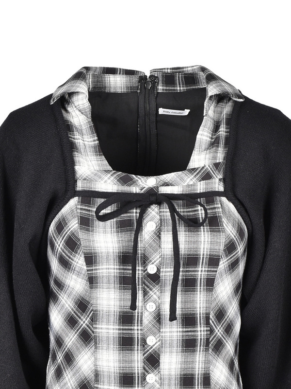 Check Pleat Onepiece Bolero 詳細画像 ブラック 11