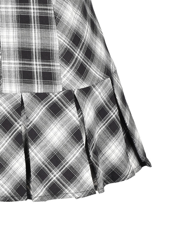 Check Pleat Onepiece Bolero 詳細画像 ブラック 11