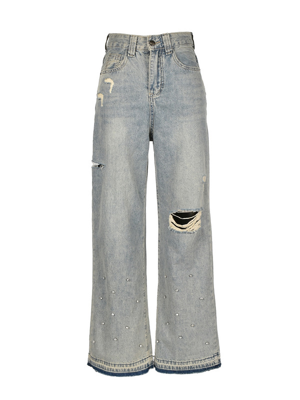 Bijou Damage Denim Pants 詳細画像 デニム 1
