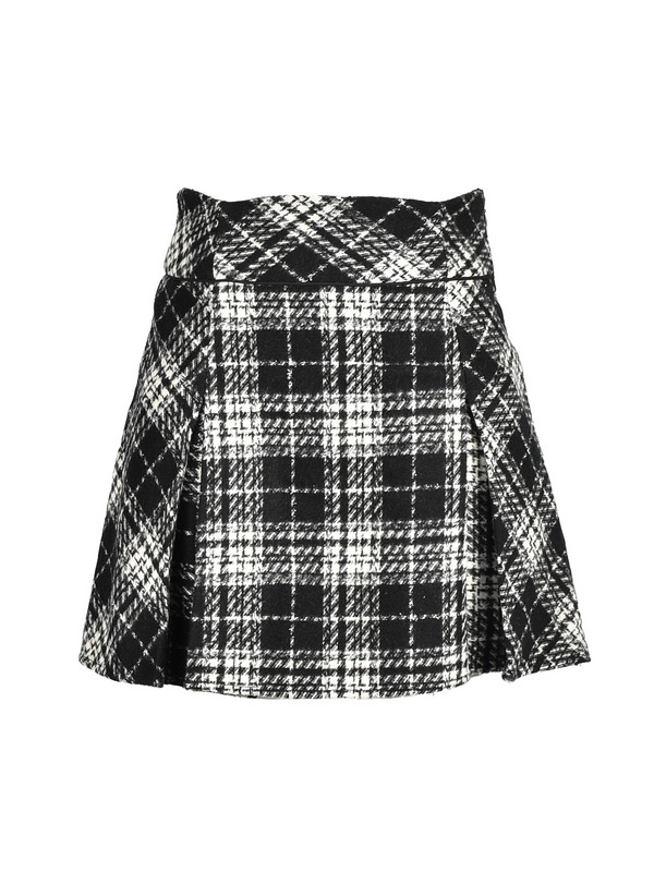Check Tight Mini Skirt 詳細画像 ブラック 1