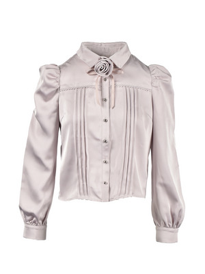 Rose Ribbon Collar Blouse