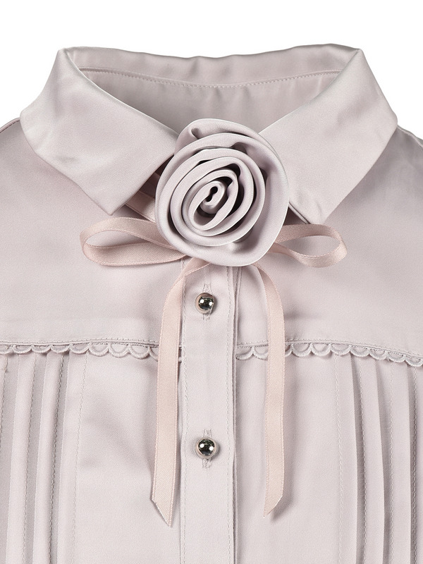 Rose Ribbon Collar Blouse 詳細画像 ブラック 11