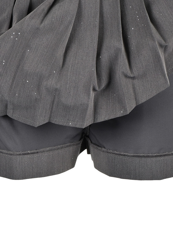Sequin Double Pleats Skirt 詳細画像 ブラック 11