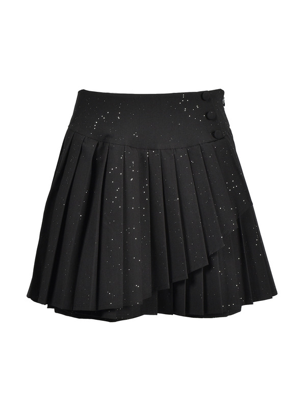 Sequin Double Pleats Skirt 詳細画像 ブラック 1