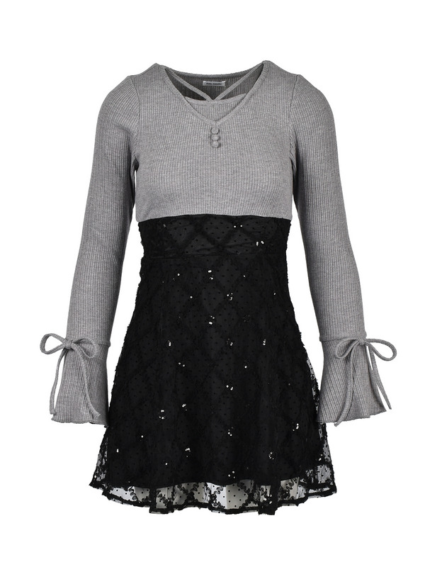 Tulle Docking Mini Onepiece 詳細画像 ブラック 1