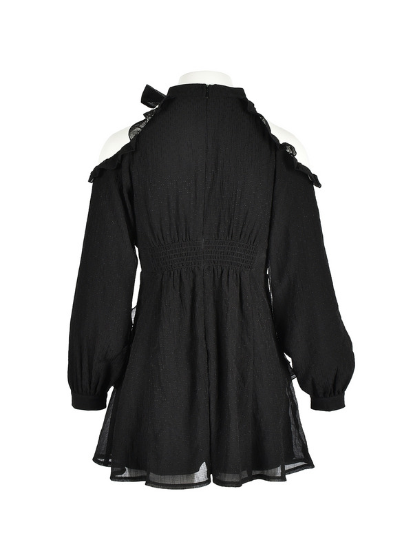 American Sleeve Frill Mini Onepiece 詳細画像 ブラック 11