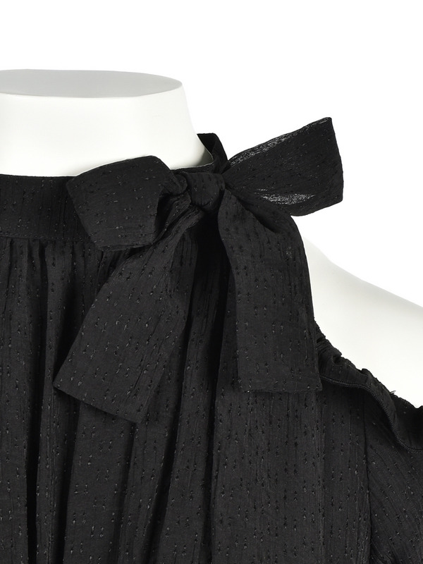 American Sleeve Frill Mini Onepiece 詳細画像 ブラック 11