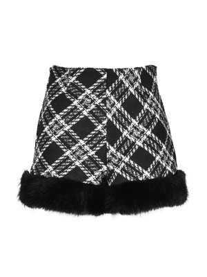 Fur Check Short Pants