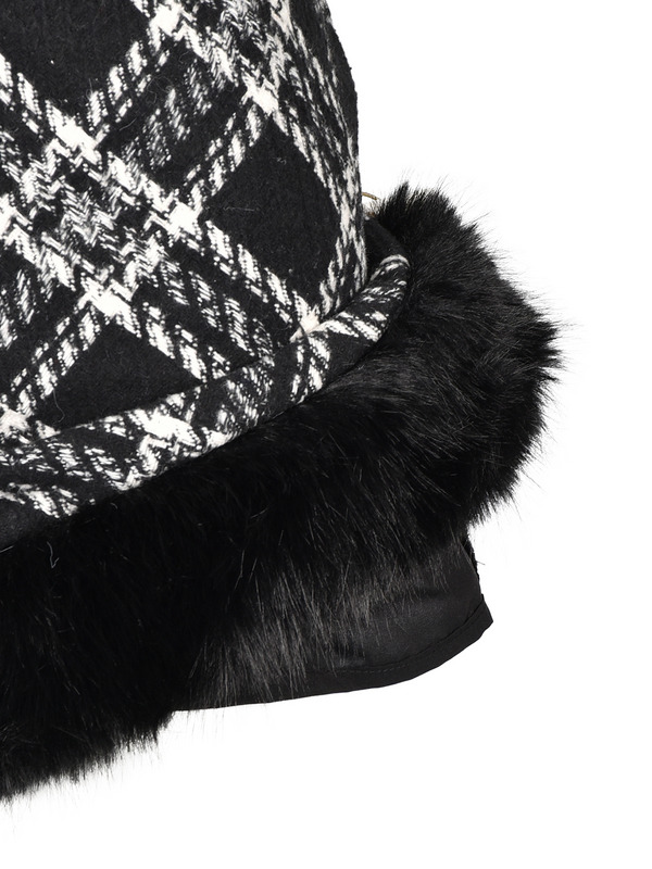 Fur Check Short Pants 詳細画像 ブラック 16