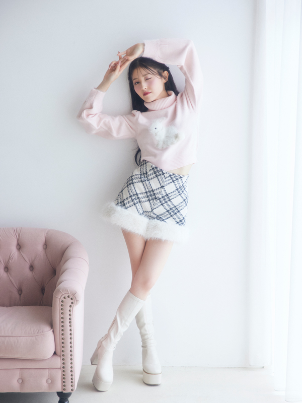 Fur Check Short Pants 詳細画像 ブラック 16