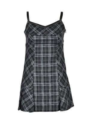 Heart Cut Check Cami Onepiece