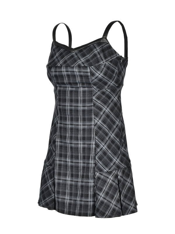 Heart Cut Check Cami Onepiece 詳細画像 ネイビー 11