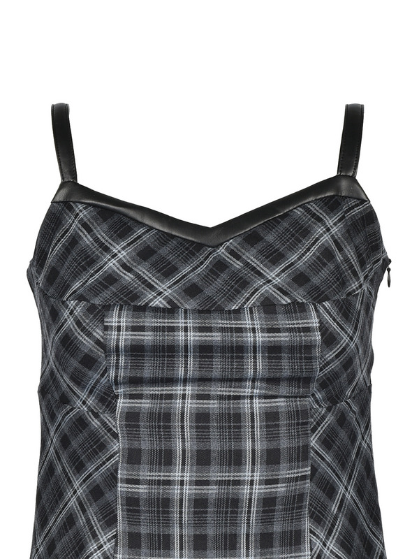 Heart Cut Check Cami Onepiece 詳細画像 ネイビー 11