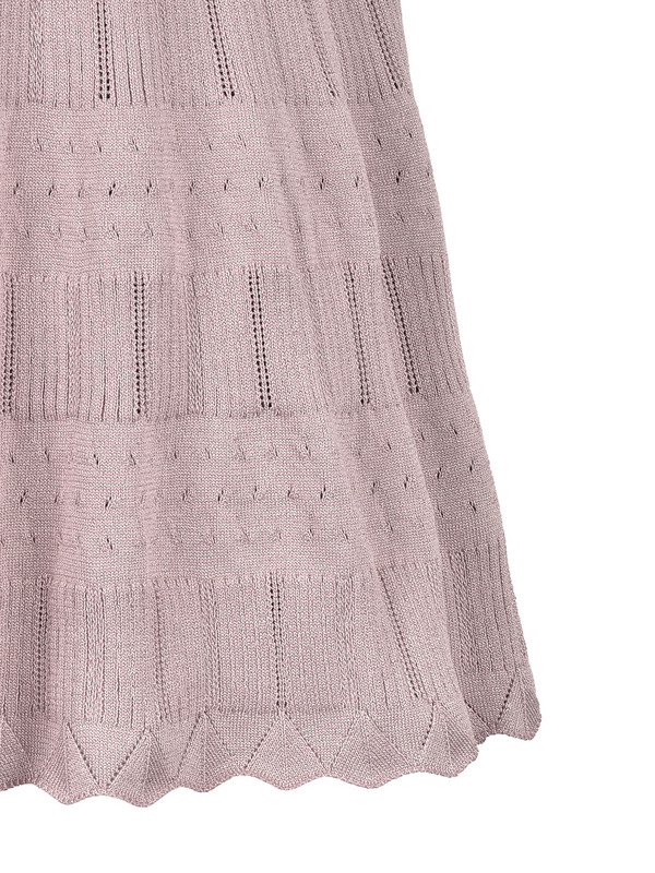 Ribbon Ruffle Knit Cardigan Onepiece 詳細画像 ピンク 11