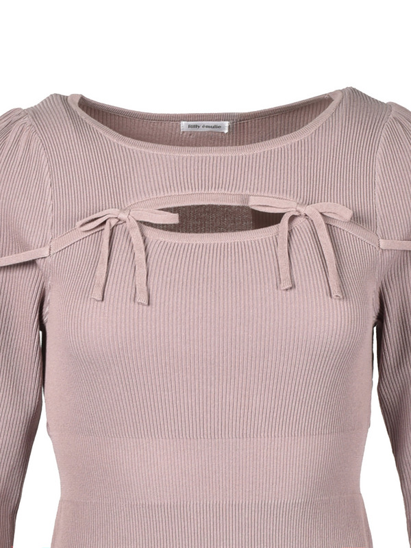 Bijou Sheer Knit Mermaid Onepiece 詳細画像 ブラック 11