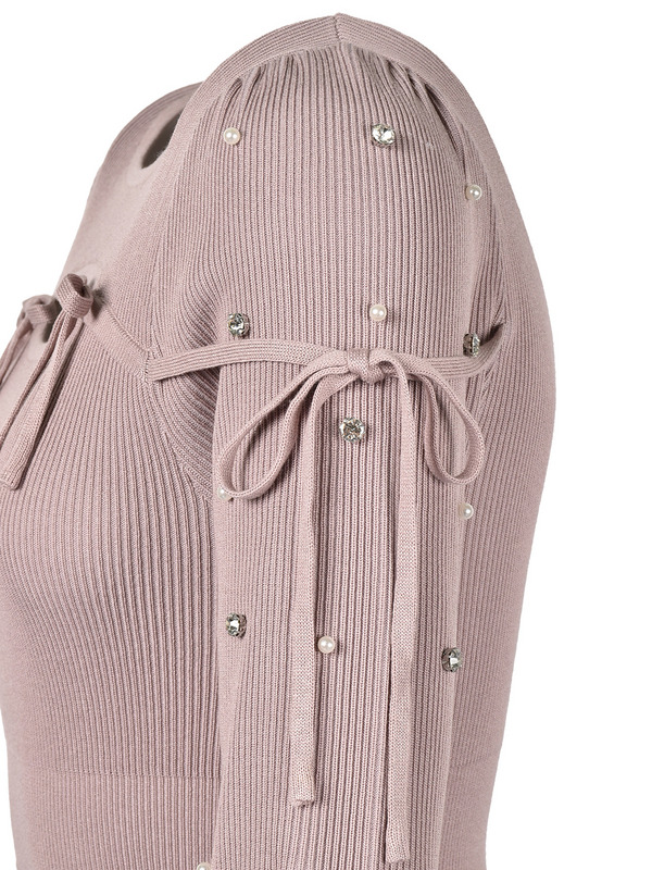 Bijou Sheer Knit Mermaid Onepiece 詳細画像 ブラック 11