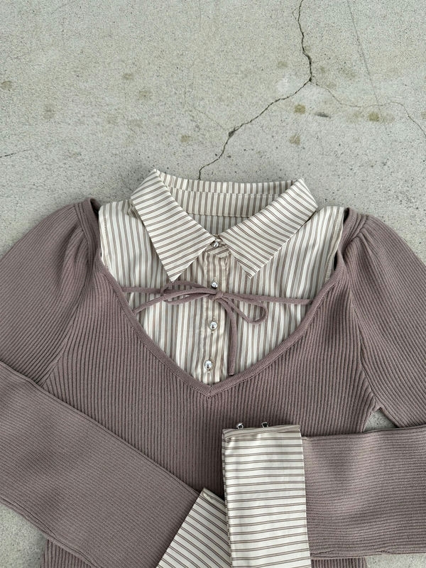 Balloon Knit Mini Onepiece 詳細画像 チャコール 11