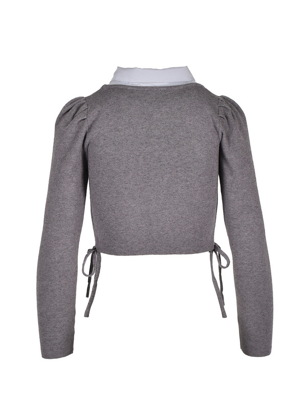 Tie Drawstring Shirt Knit 詳細画像 オフホワイト 11