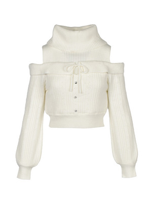 Turtleneck Off Shoulder Knit