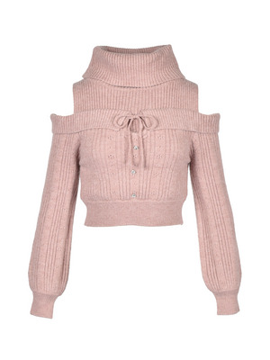 Turtleneck Off Shoulder Knit