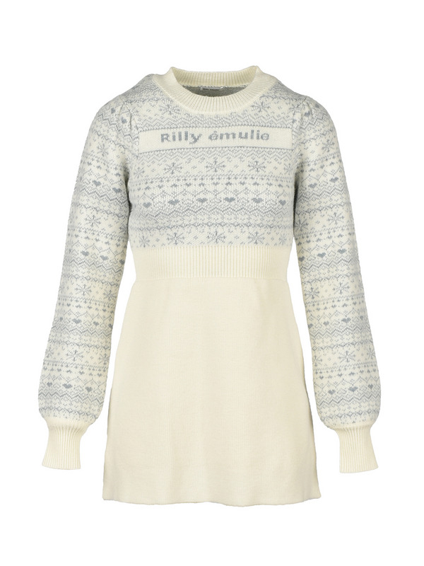 Rilly emulie Mini Knit Onepiece 詳細画像 オフホワイトアイスブルー 1