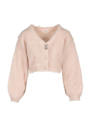 Ribbon Bijou Shaggy Cardigan