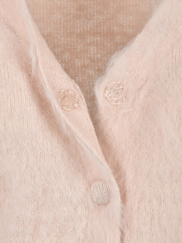 Ribbon Bijou Shaggy Cardigan 詳細画像 チャコール 11