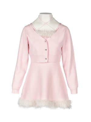 Fur Cami Cardigan Onepiece