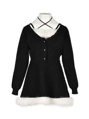 Fur Cami Cardigan Onepiece