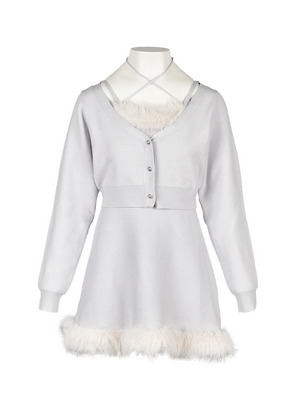 Fur Cami Cardigan Onepiece