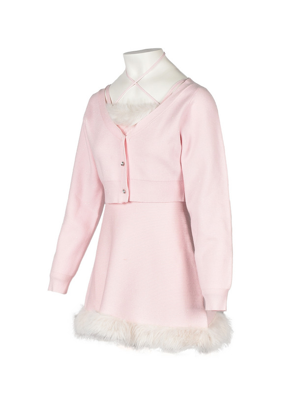 Fur Cami Cardigan Onepiece 詳細画像 アイスグレイ 16