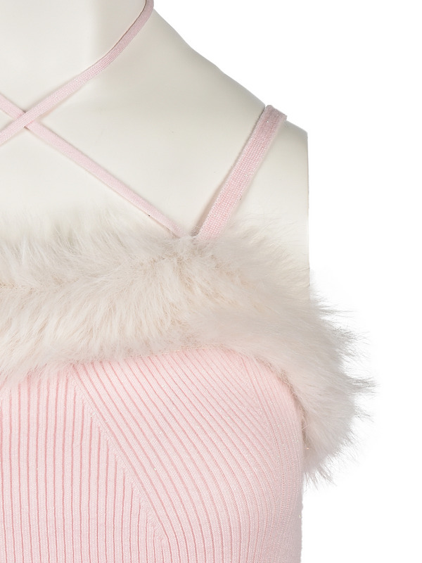 Fur Cami Cardigan Onepiece 詳細画像 アイスグレイ 16