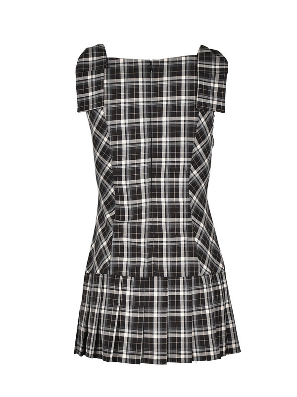 Shoulder Ribbon Check Onepiece 詳細画像 ブラック 11