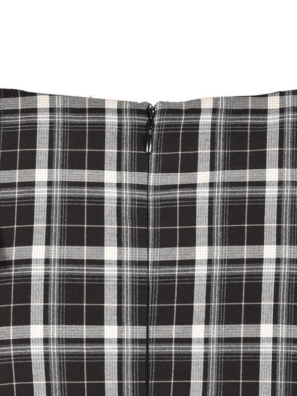 Shoulder Ribbon Check Onepiece 詳細画像 ブラック 11