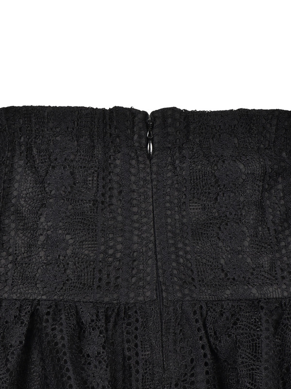 Asymmetry Ribbon Lace Skirt 詳細画像 オフホワイト 11