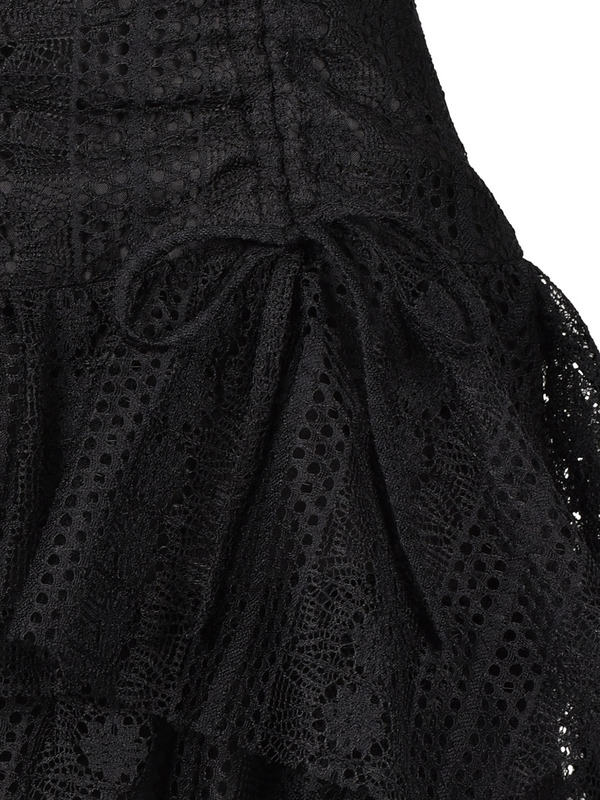 Asymmetry Ribbon Lace Skirt 詳細画像 オフホワイト 11