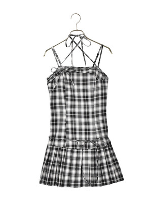 Pleats Halter Neck Cami Onepiece