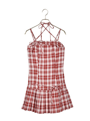 Pleats Halter Neck Cami Onepiece